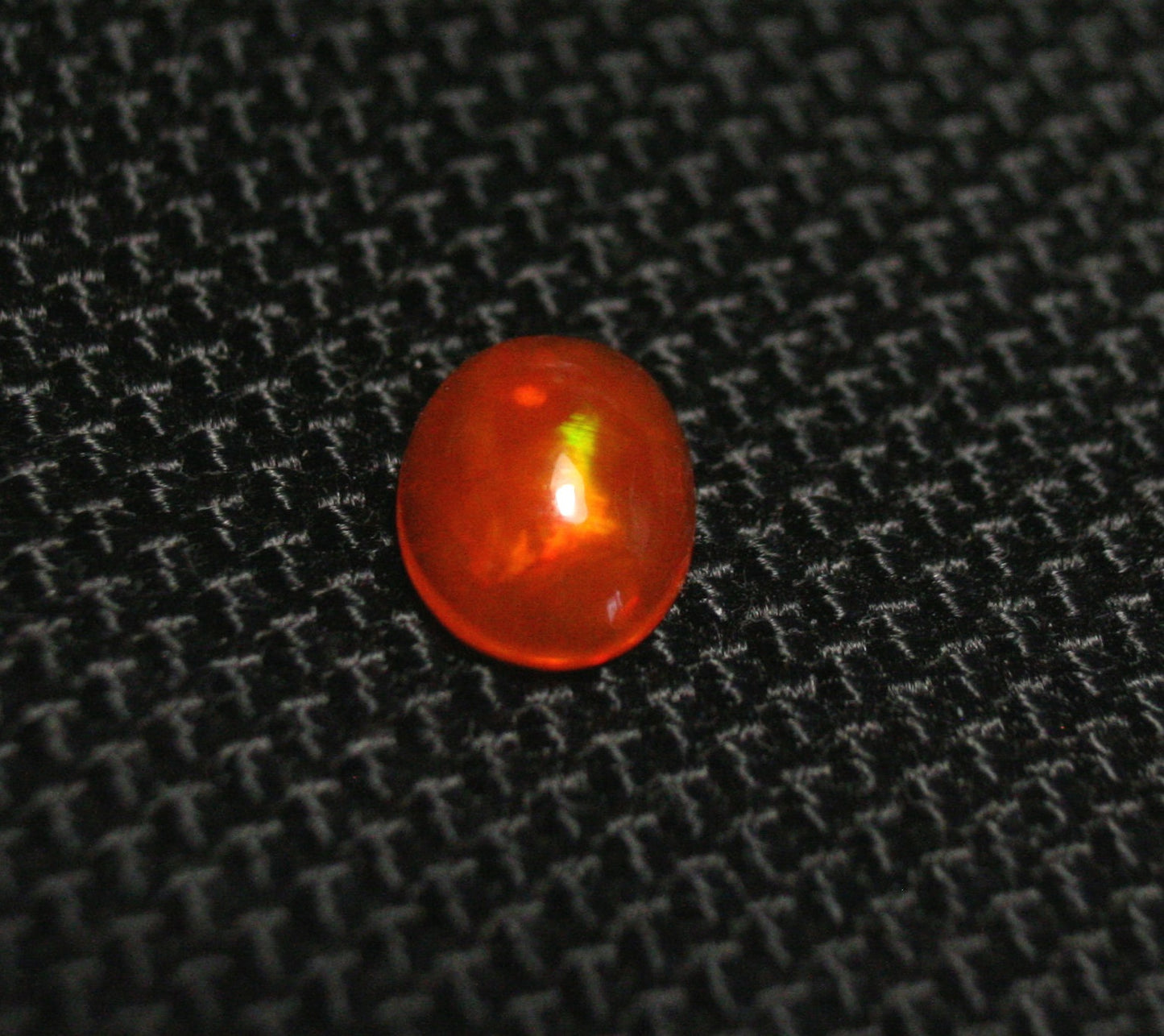 Rare Mexican Fire Opal Cabochon 0.61ct Red Flash AAA Quality Fire Opal 8x6mm