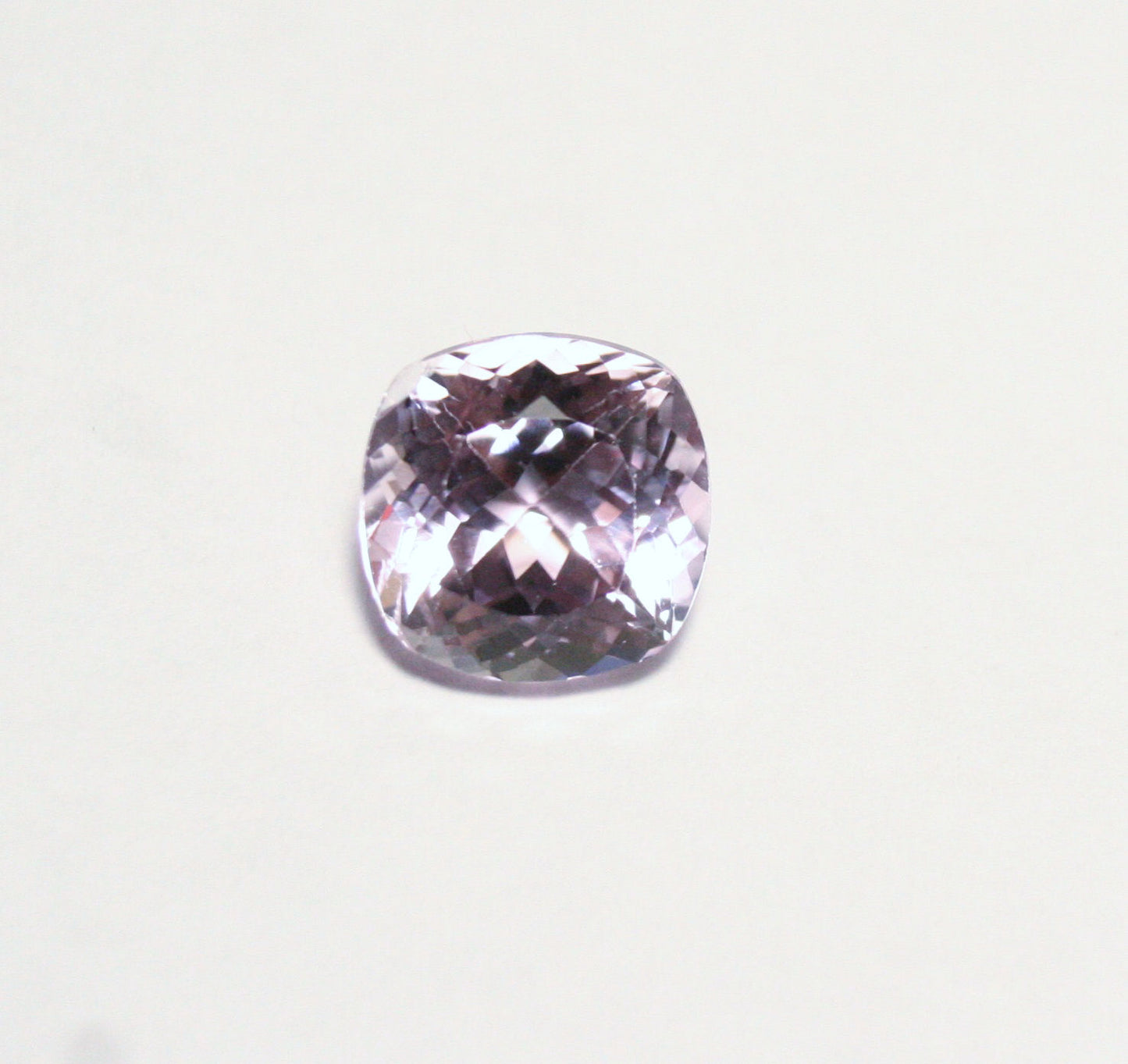 Pink Kunzite 3.8ct Madagascar Scintillating Custom Cut Cushion 9x9mm