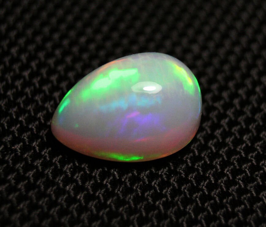 Welo Crystal Opal Cabochon 7.8ct Honeycomb Pear AAA Natural Ethiopian See Video