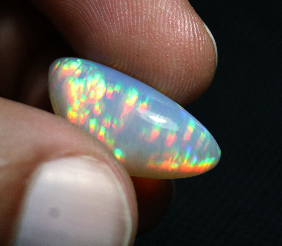 Welo Opal Cabochon 14.6ct Honeycomb Prism Blaze Natural Rare Grey Base Opal