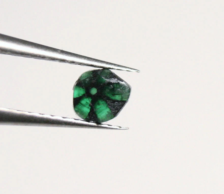 Colombian Trapiche Emerald 0.18ct Stunning Rare Natural Emerald - 4x3.5mm