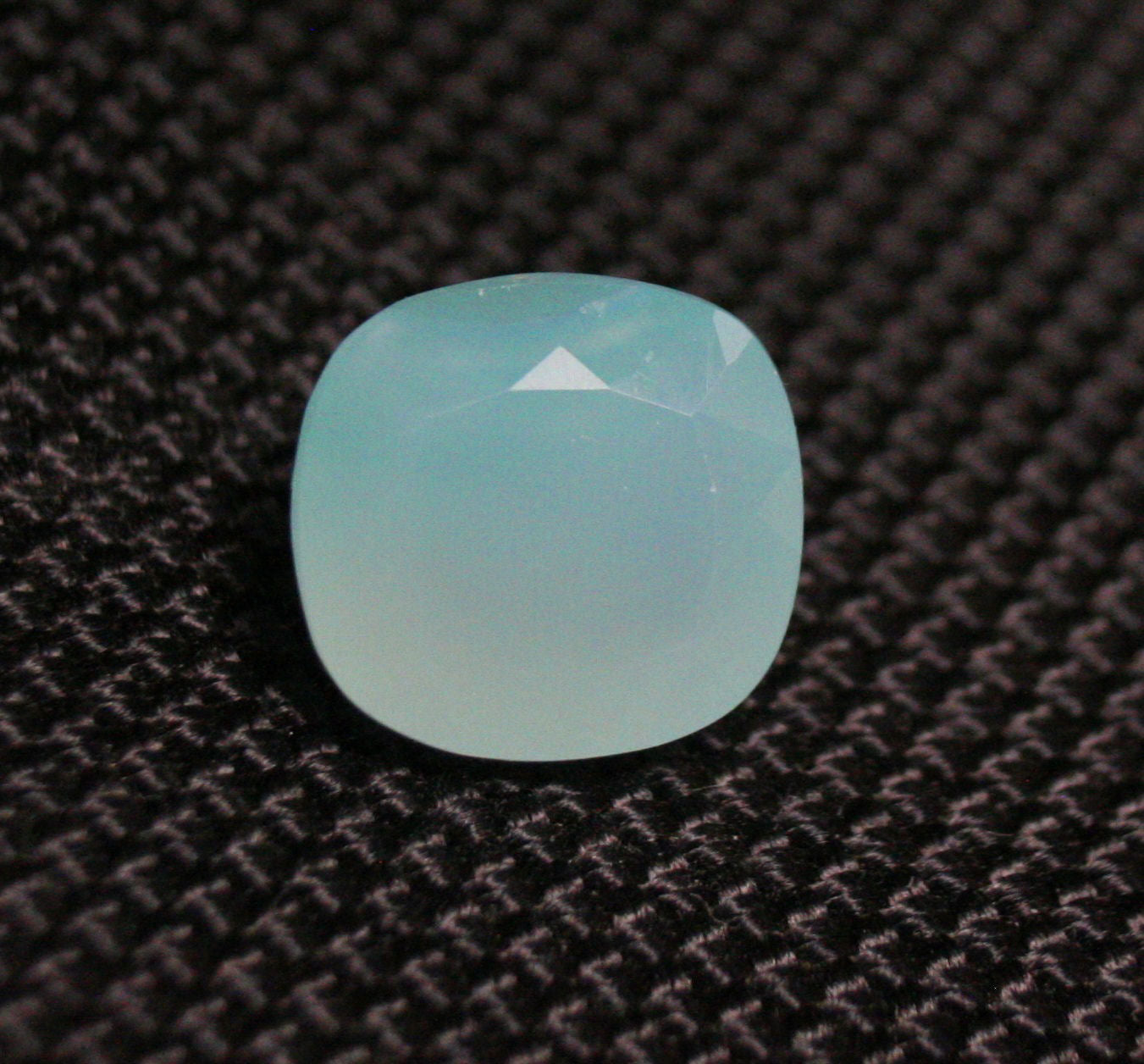 Rare Blue Green Smithsonite 8.8ct Madagascar Faceted Gem 11x11mm