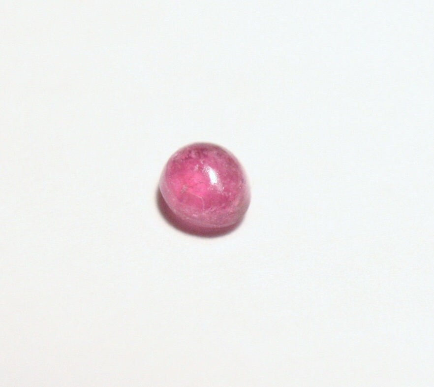 Pezzottaite Cabochon 0.18ct Ultra Rare Raspberry Beryl - Madagascar Reddish Pink 2.5mm