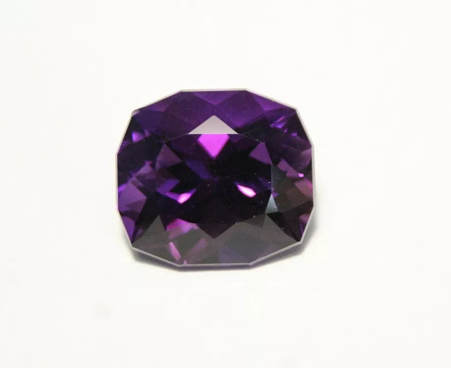 Zambian Amethyst 13.2ct Unique Custom Cushion Cut Gem AAA Amethyst 15x13mm