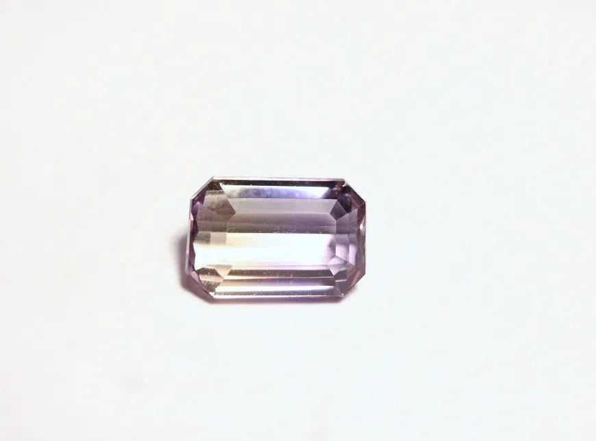 Bolivian Ametrine 3.18ct Lovely Clean BiColour Emerald Cut Natural Gem 10x7mm