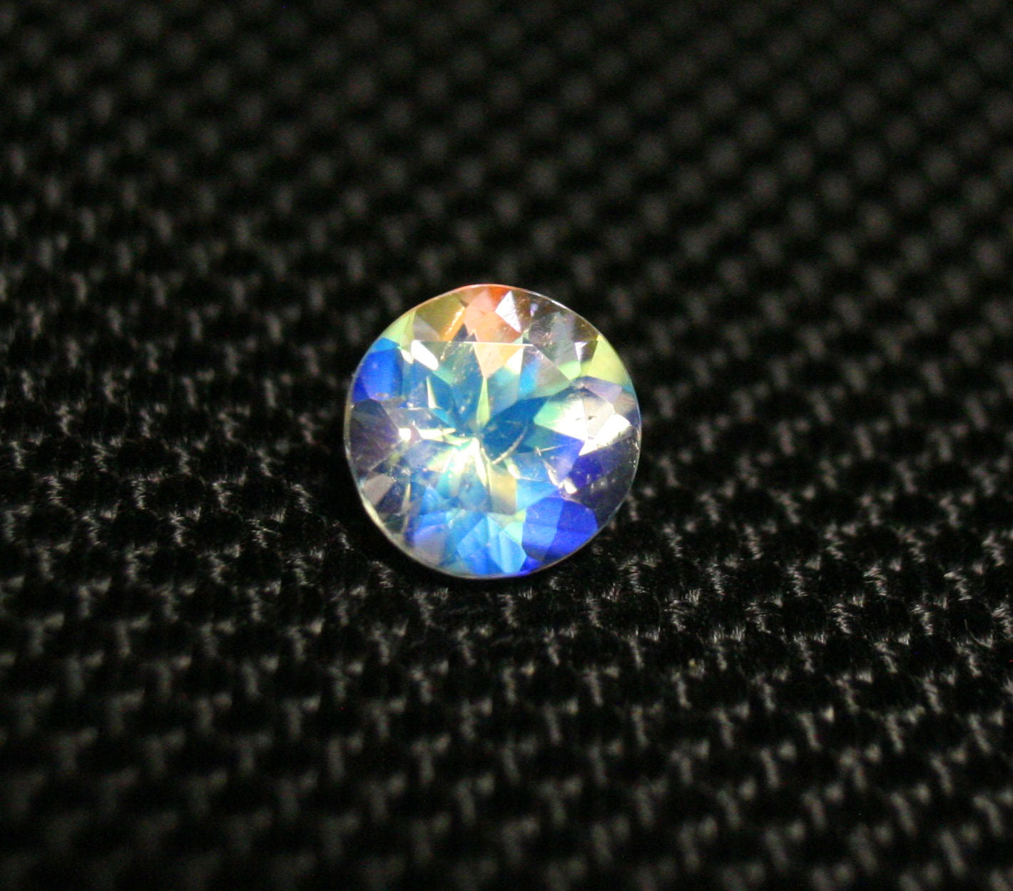 Faceted Moonstone 1.11ct Madagascar AAA Rainbow Moonstone 6.5mm Round