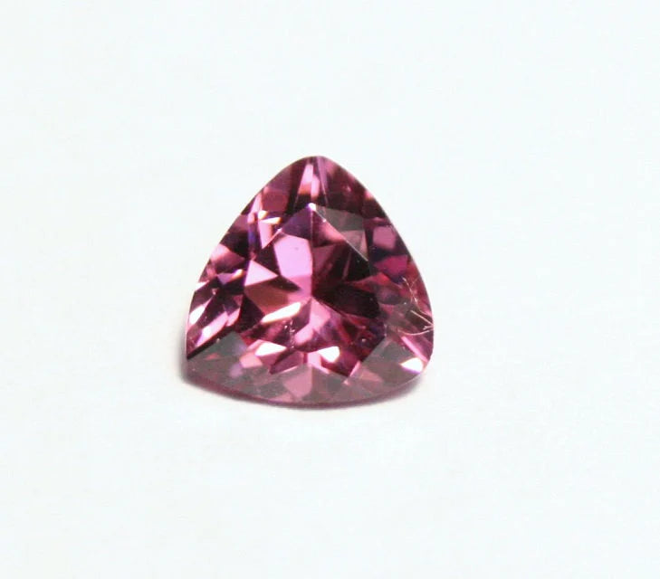 Pink Imperial Malaya Garnet 0.73ct Scintillating Trillion Natural Malaya Garnet Madagascar 5x5mm