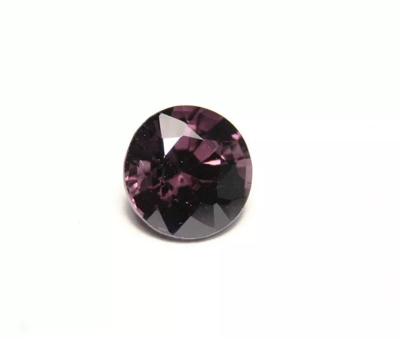 Mahenge Deep Purple Spinel 1.6ct Rare Scintillating Round Cut Gem AAA 7x7mm