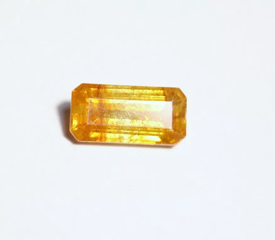 3ct Sphalerite Vibrant Emerald Cut Gemstone Spain - Gem Sphalerite 9x7mm