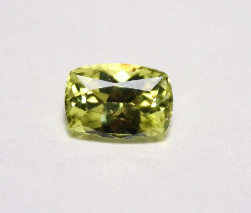 Burmese Chrysoberyl 0.63ct Rare Neon Yellow AAA Scintillating Cushion Cut 6x4mm