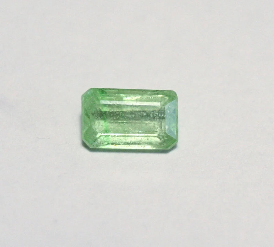 BiColour Tsavorite Leuco Garnet 0.69ct Exceptionally Rare Grossular Garnet 6x4mm