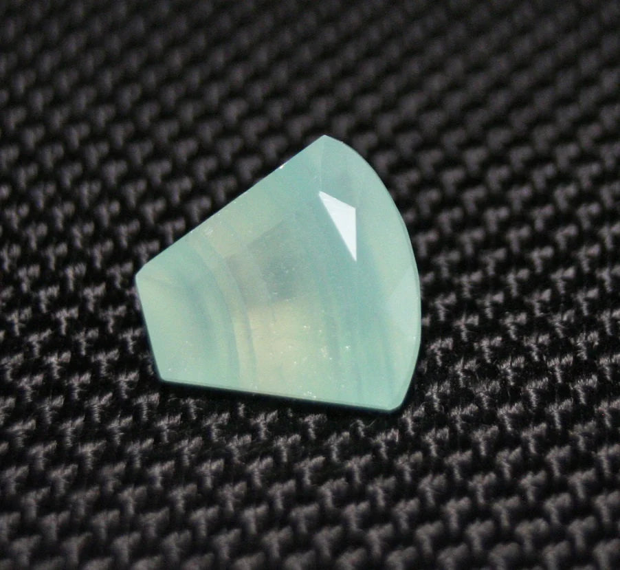 Rare Blue Green Smithsonite 6ct Madagascar Faceted Translucent Gem 11x11mm