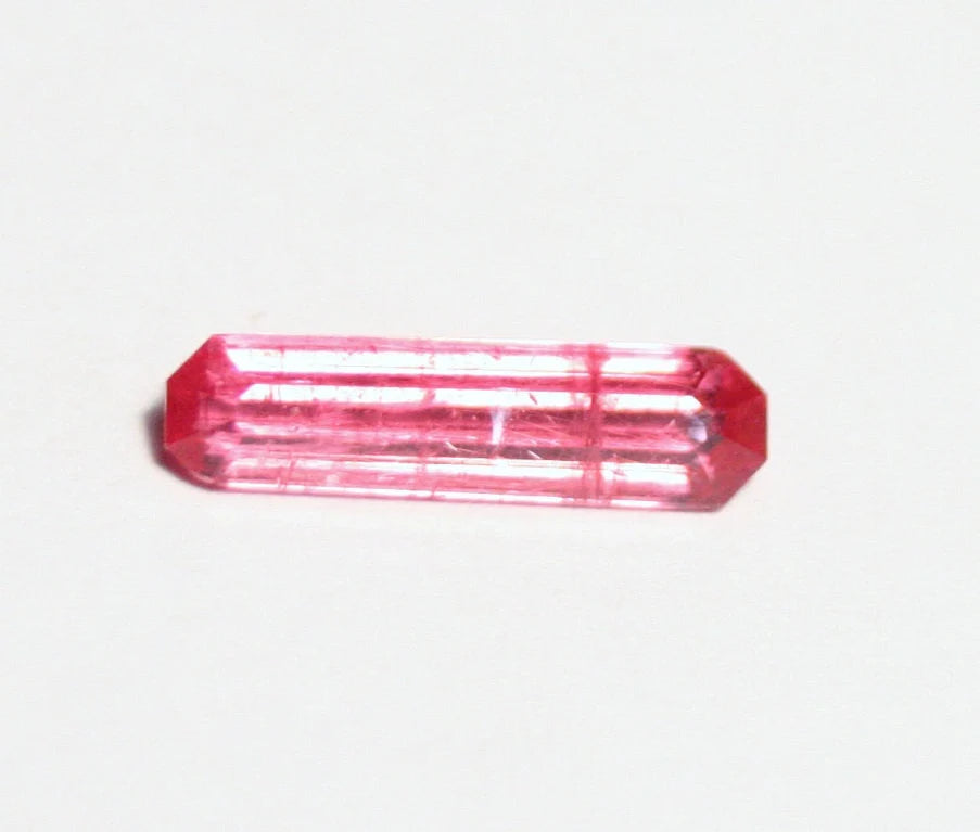 Rare Faceted Rhodonite 0.7ct Brazil Ultra Rare Crimson Red Gem Grade Rhodonite 10.5x3mm