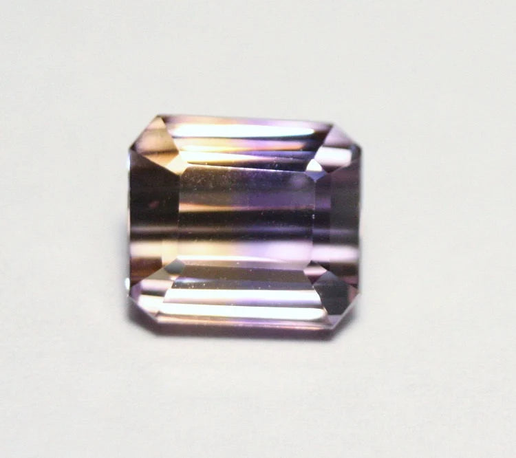 Bolivian Ametrine 4ct Lovely Clean BiColour Emerald Cut Gem Stone Natural Ametrine 9x8mm