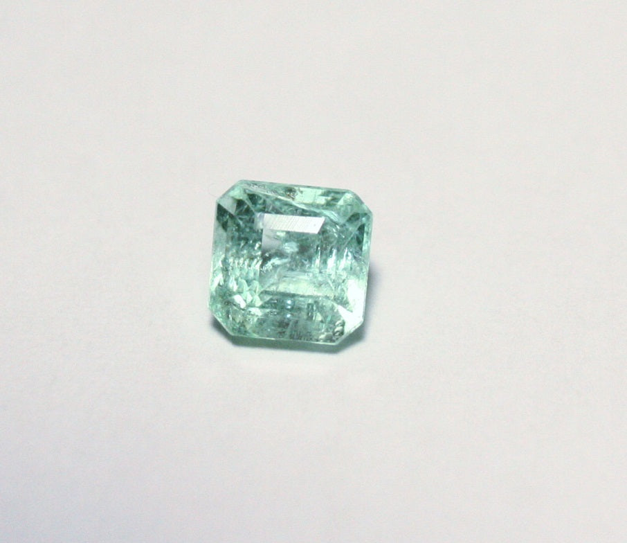 Panjshir Valley Emerald 1.3ct Rare Natural Emerald Cut Genuine Light Green Beryl 6x6mm