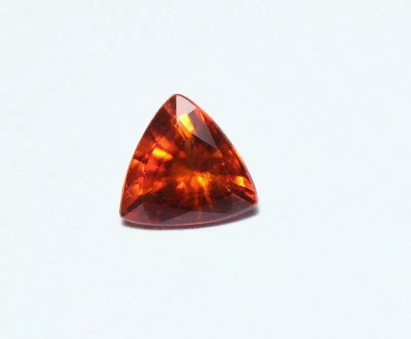 Clinohumite 0.66ct Ultra Rare Deep Orange Faceted Gem - Pakistan 6x6mm