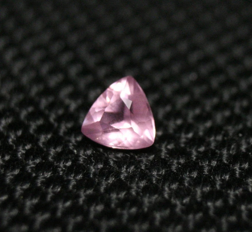 Mahenge Pink Spinel 0.38ct Rare Fluorescent Trillion Cut Gem 4.2x4.2mm Tanzania