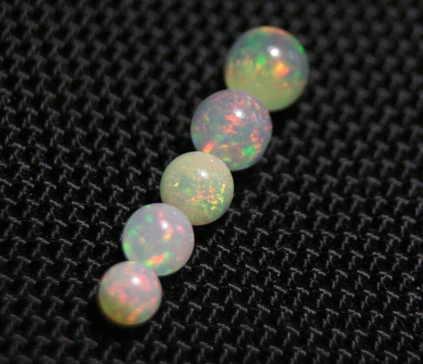 Welo Crystal Opal Graduated Crystal Ball Set 3.5 5pc Natural Opal See Video 6-4mm