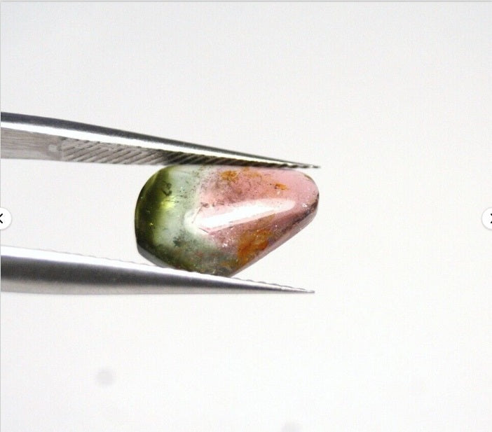 Watermelon Tourmaline Slice 1.88ct Polished Tourmaline Madagascar 12x8mm