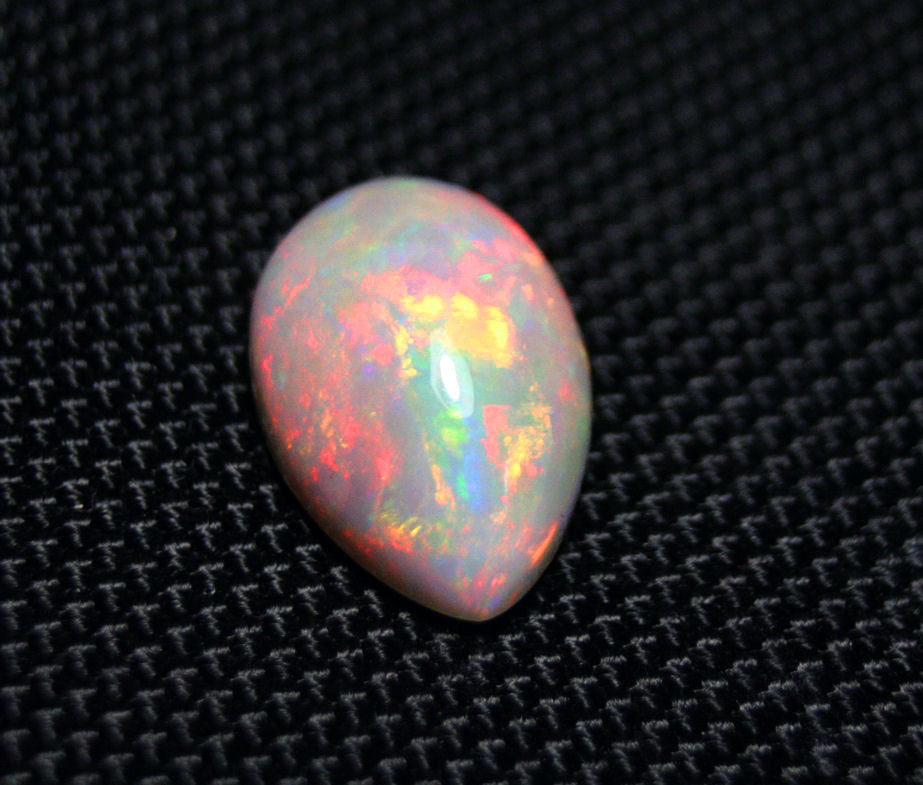 Welo Grey Base Opal Cabochon 9.9ct Rainbow Pear AAA Natural Opal Video 20x13mm