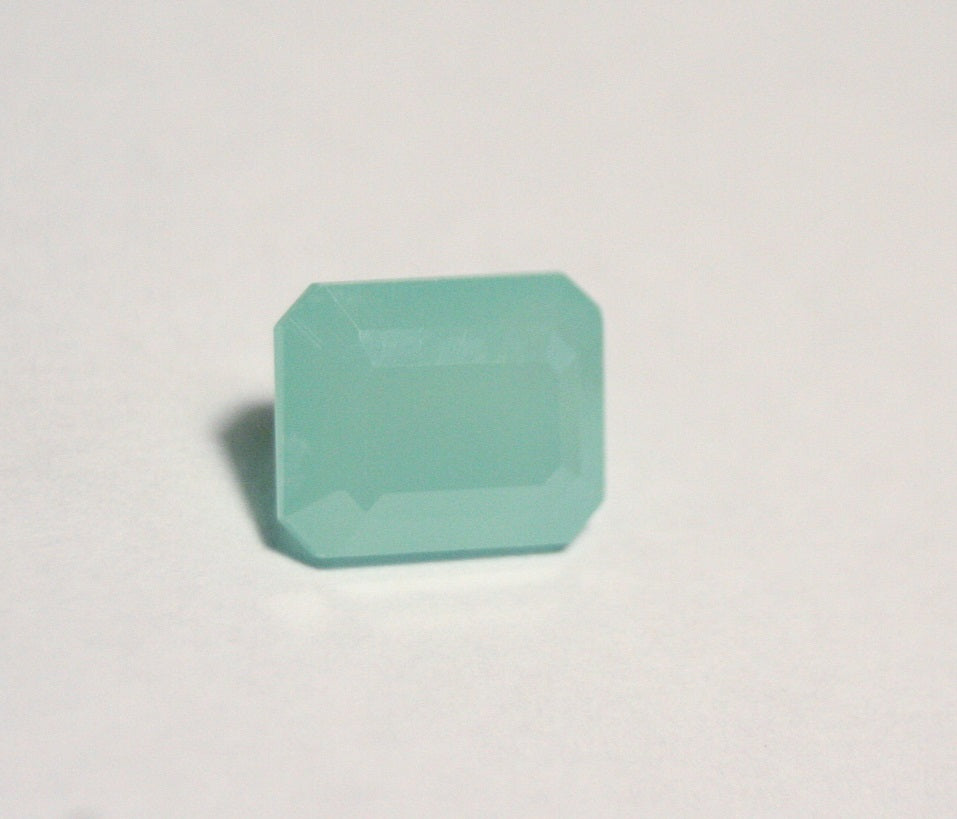 Rare Blue Green Smithsonite 5.6ct Madagascar Faceted Translucent Gem 10x8mm