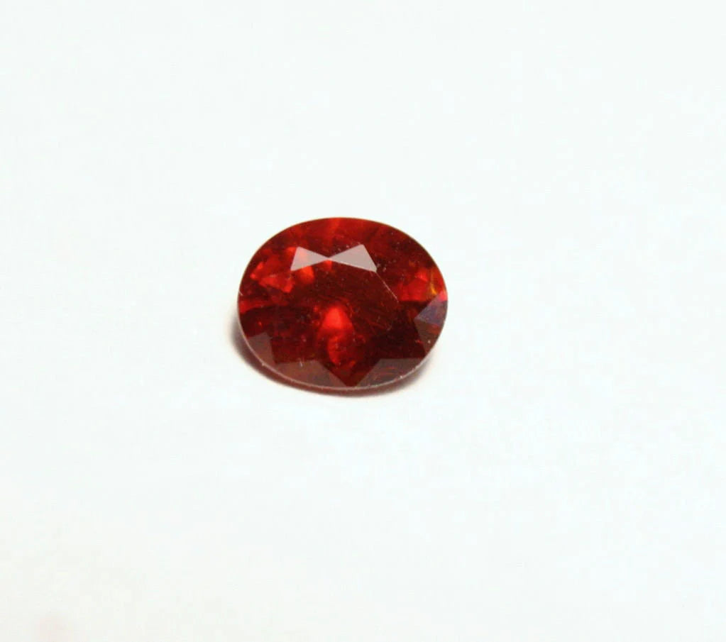 Clinohumite 0.51ct Ultra Rare Deep Orange / Red Faceted Gem - Pakistan 5x4.2mm