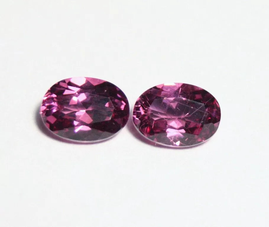 Mahenge Garnet 2.04ct Oval Pair Pastel Pink & Purple Garnet Tanzania 6.5x5mm