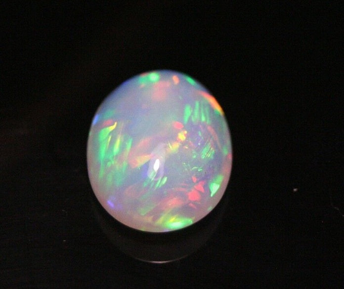 Welo Crystal Opal Cabochon 4.3ct Rainbow Harlequin AAA Jelly Opal - See Video