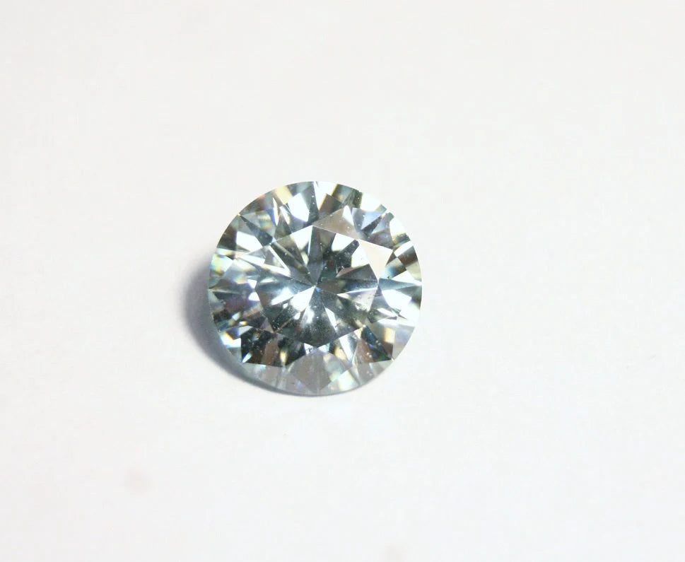 Light Blue Moissanite 3.19ct Beautiful Precision Cut Round Gem Near Colourless