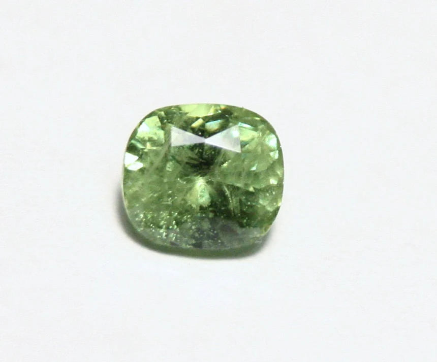 Demantoid Garnet 0.82ct Rare Top Colour & Clarity Cushion Cut Gem Namibia 5.2x5mm