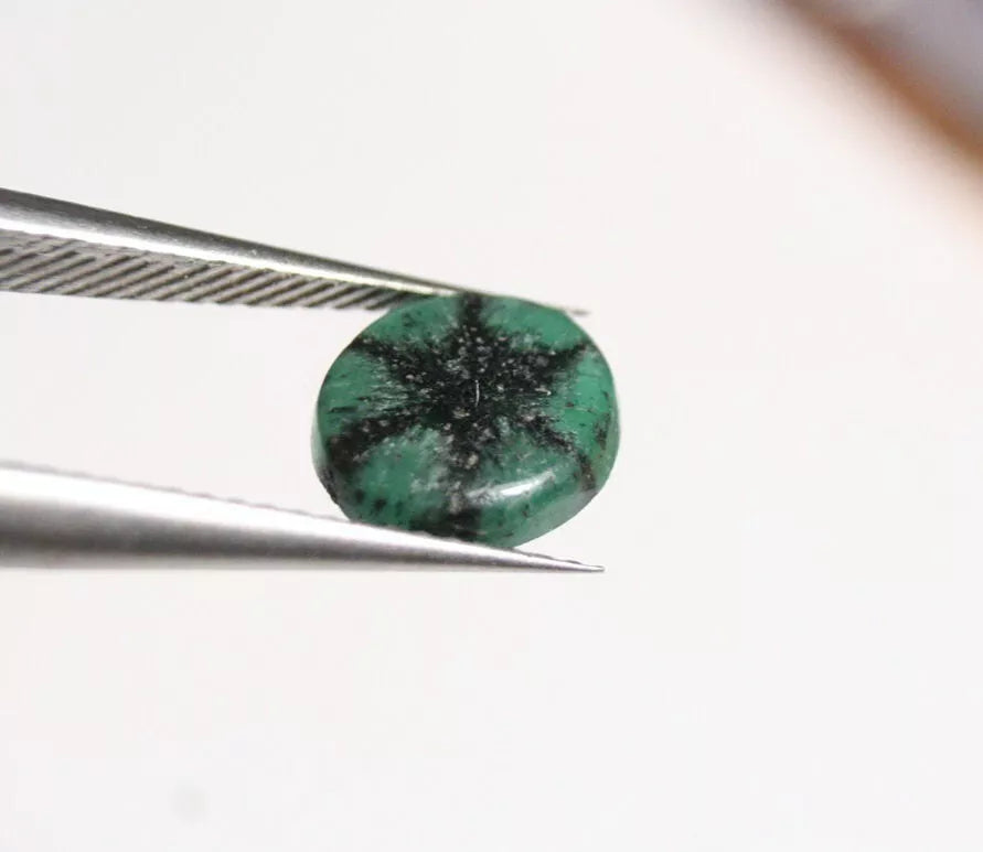 Colombian Trapiche Emerald 1.28ct Stunning Rare Natural Emerald Formation 8x8mm