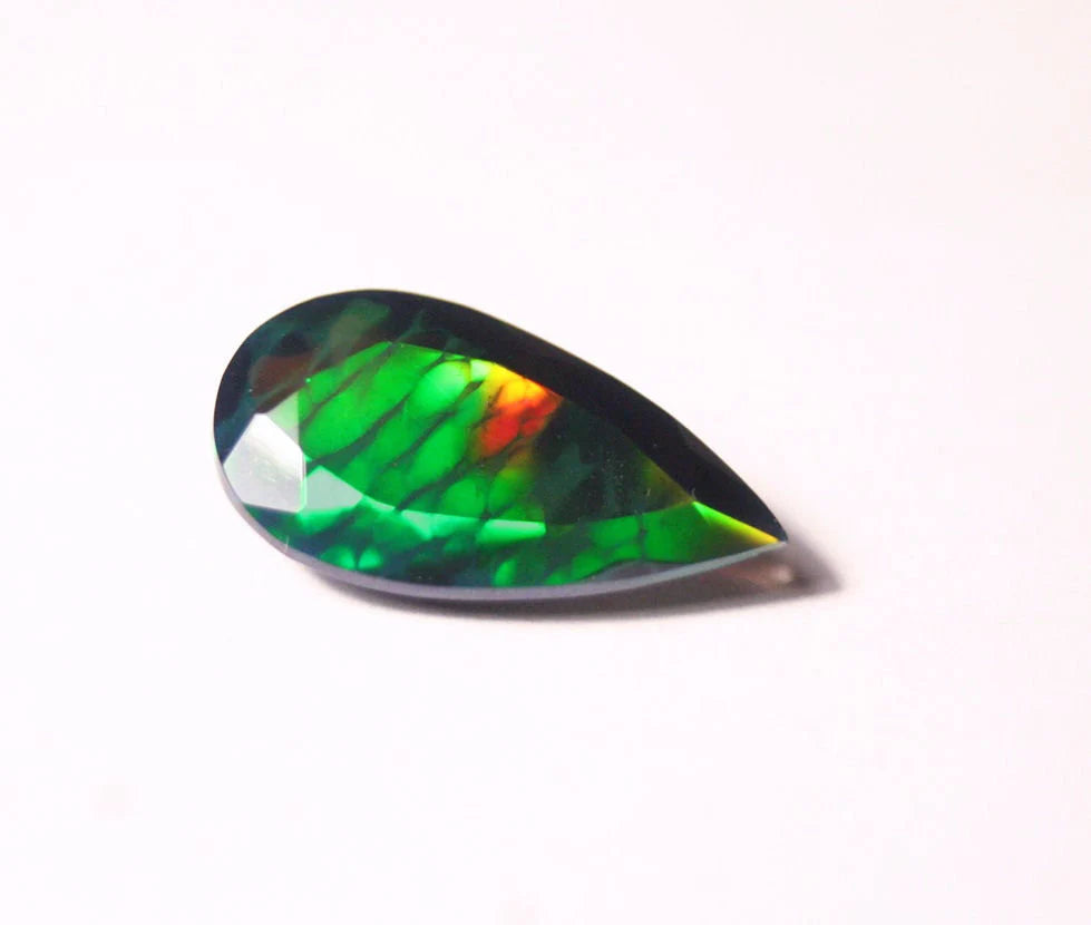 Faceted Black Welo Opal 3.74ct Rainbow Honeycomb AAA Natural Ethiopian Opal Video