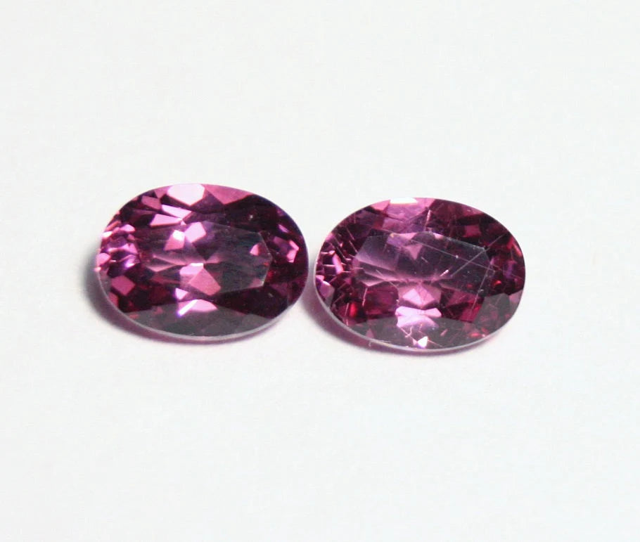 Mahenge Garnet 2.04ct Oval Pair Pastel Pink & Purple Stunning Garnet Tanzania