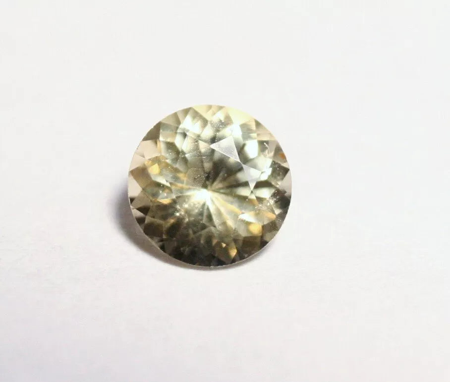 Burmese Chrysoberyl 0.52ct Rare Near Colourless Scintillating Cut Round Gem 5x5mm