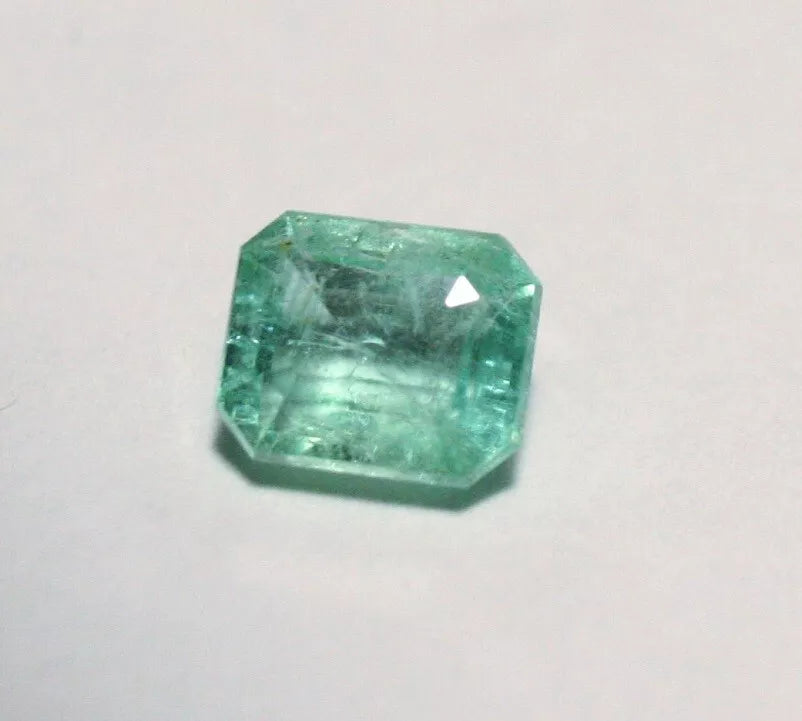 Panjshir Valley Emerald 0.9ct Rare Natural Emerald Cut Genuine Afghan Emerald