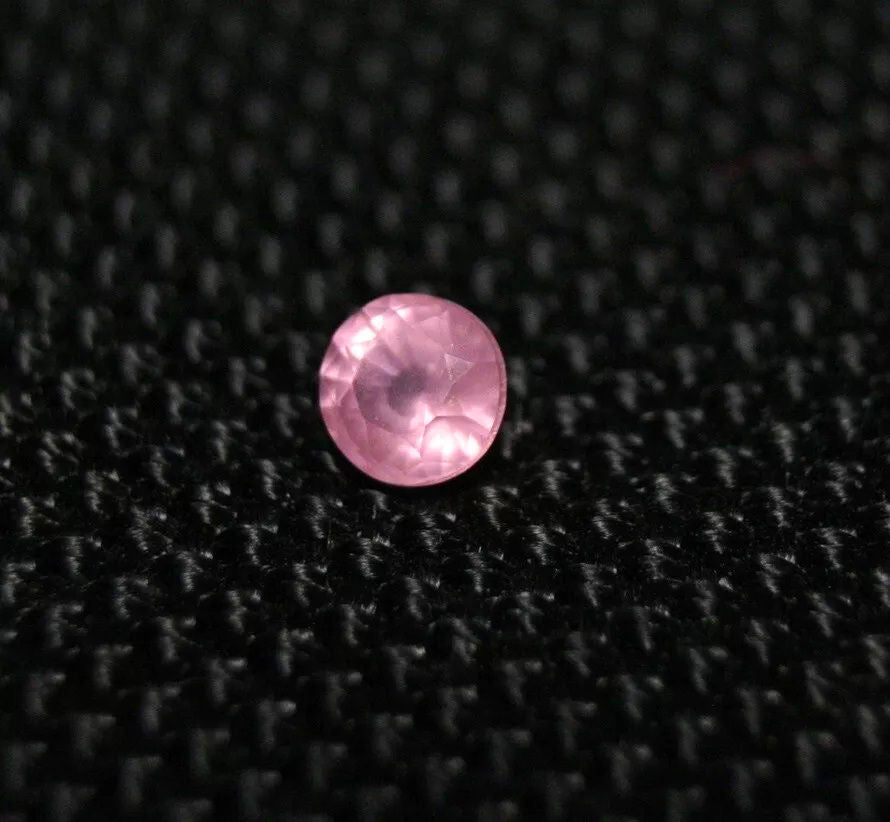 Mahenge Pink Spinel 0.41ct Rare Fluorescent Fine Natural Spinel Round Cut 4.2mm