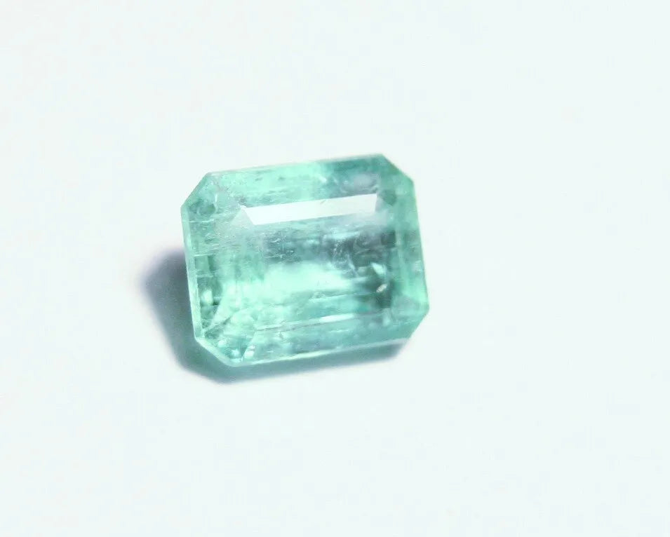 Panjshir Valley Emerald 1.63ct Rare Natural Emerald Cut Genuine Afghan Emerald 8x6mm