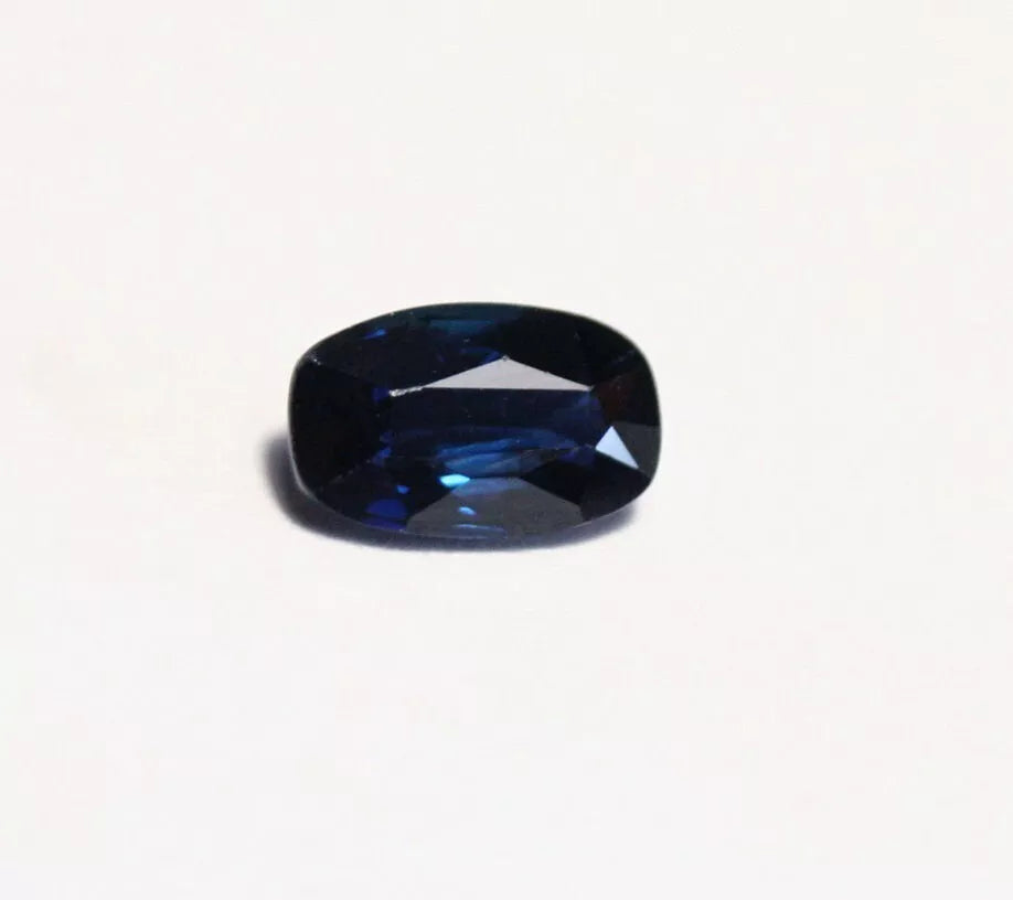 Umba Sapphire 0.8ct Deep Blue Untreated Natural Sapphire Tanzania 6.5x4mm