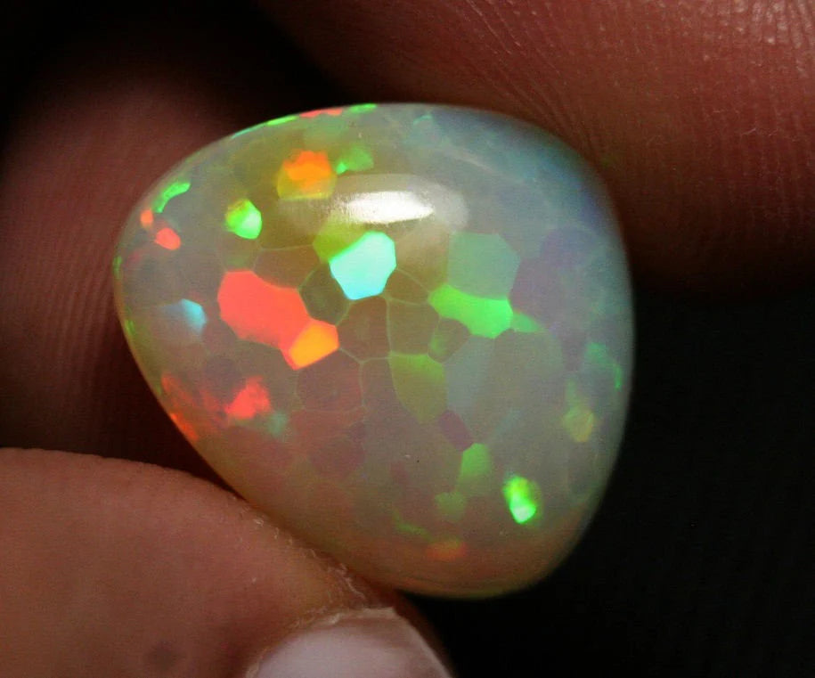 Welo Opal Cabochon 15.3ct Stunning EggYolk Honeycomb Natural Precious Opal Video