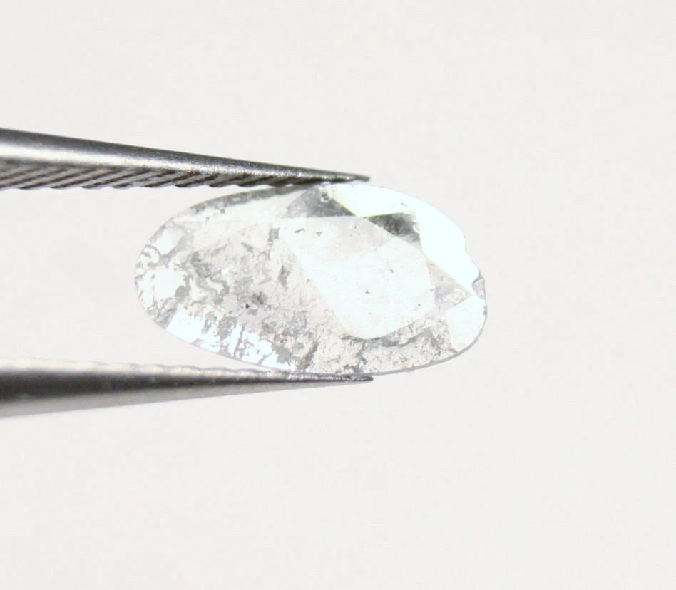 Diamond Slice 0.24ct Salt & Pepper Polki Natural Diamond South Africa 9x5mm