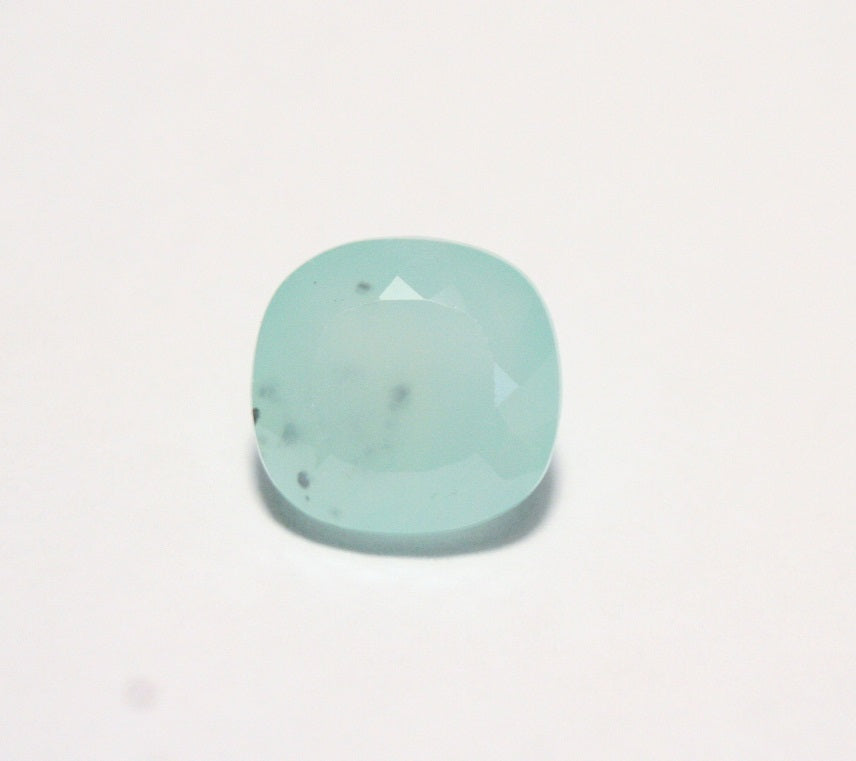 Rare Blue Green Smithsonite 7.2ct Madagascar Faceted Translucent Gem 10x10mm