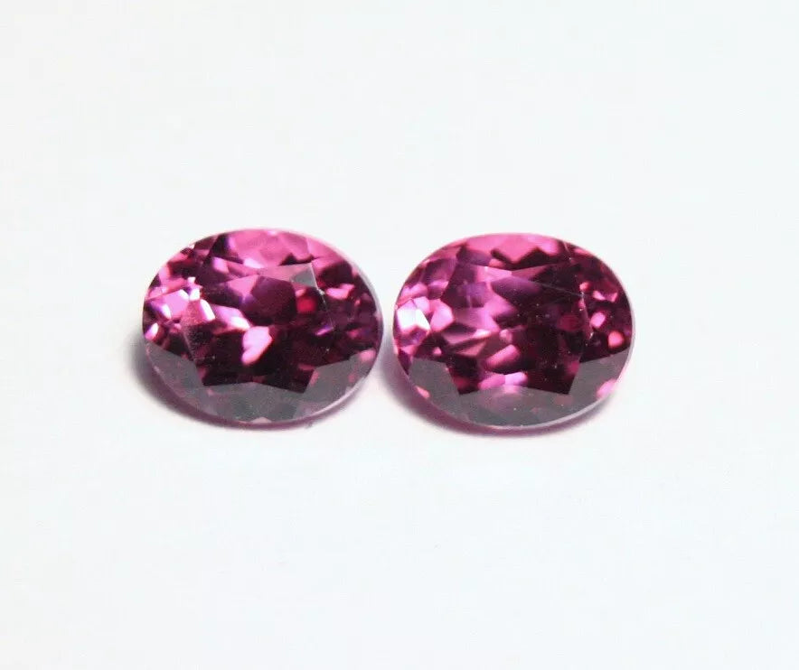 Mahenge Garnet 2.41ct Oval Pair Pastel Pink & Purple Stunning Garnet Tanzania 6x5mm