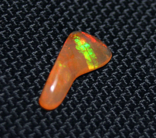 Rare Mexican Fire Opal Carving 1.8ct Neon Flash AAA Quality Fire Opal 15x8mm