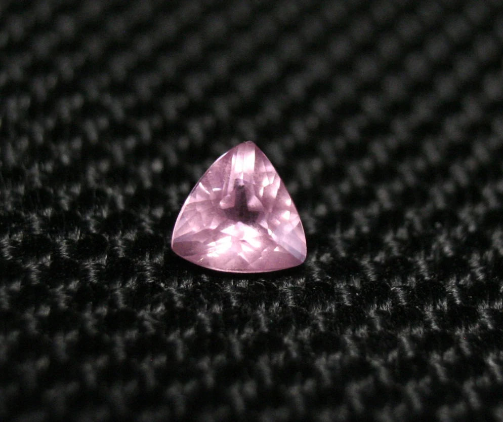 Mahenge Pink Spinel 0.38ct Rare Fluorescent Trillion Cut Gem 4.2x4.2mm Tanzania