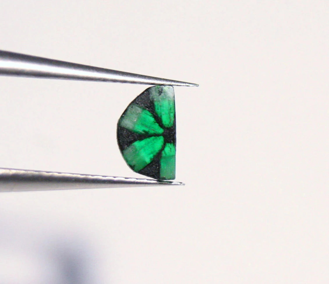 Colombian Trapiche Emerald 0.34ct Stunning Natural Emerald Formation 7x4mm