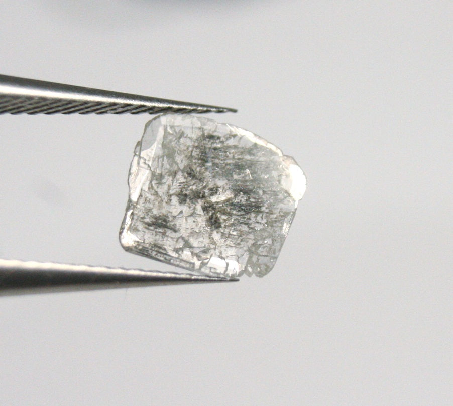 Diamond Slice 0.38ct Salt & Pepper Polki Natural Diamond South Africa 8x7mm