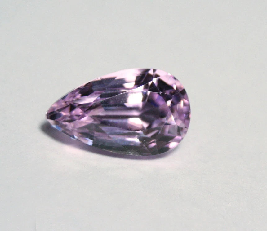 Pink Kunzite 4.8ct Madagascar Scintillating Custom Cut Pear 13x8mm