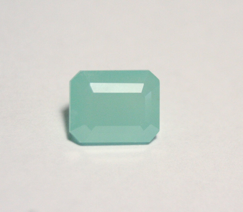 Rare Blue Green Smithsonite 5.6ct Madagascar Faceted Translucent Gem 10x8mm