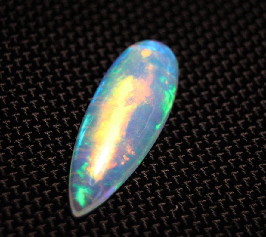 Welo Crystal Opal Cabochon 7.7ct Neon Teardrop Natural Opal See Video 28x10mm