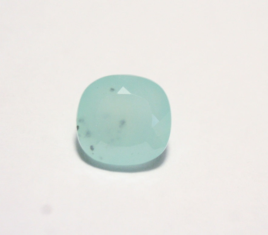 Rare Blue Green Smithsonite 7.2ct Madagascar Faceted Translucent Gem 10x10mm